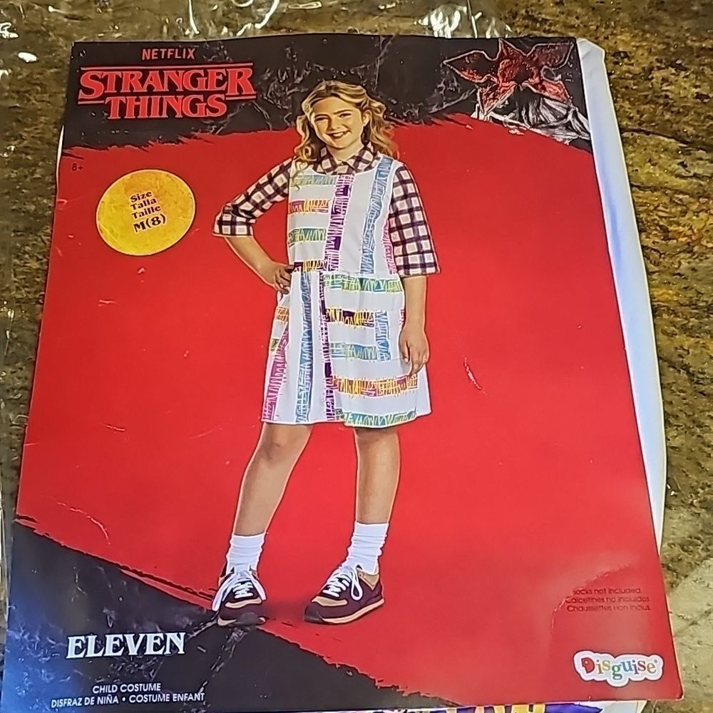 Stranger things "eleven" costume girls size M 8